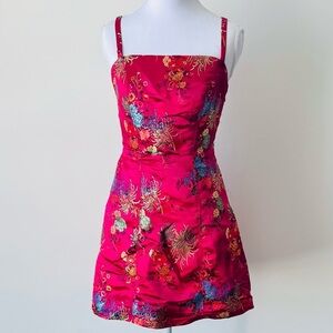 Urban Outfitters Hot Pink Jacquard Mini Dress 💖